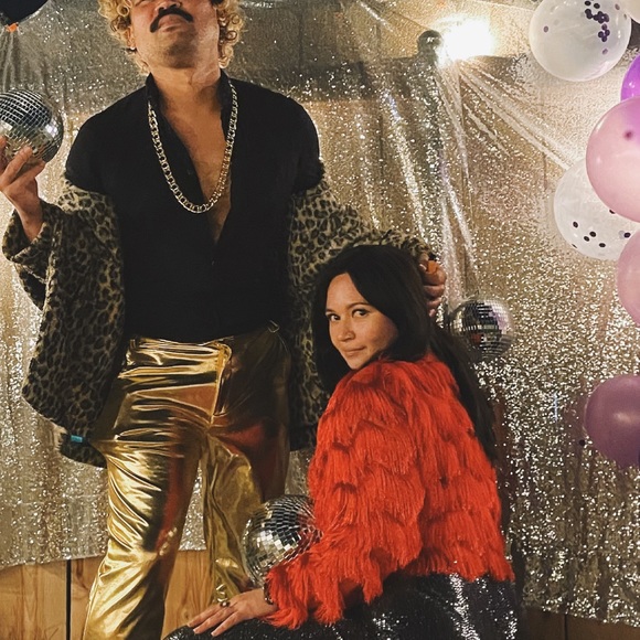 Disco red tassel fringe cardigan - Picture 2 of 3